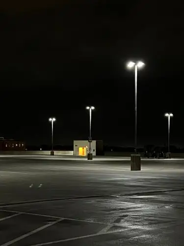 Striking light in a lonely night.